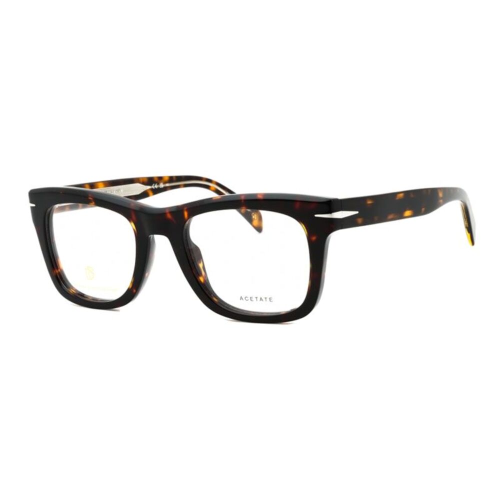 David Beckham Eyeglasses Square Full Rim, Dark Havana Frame and Clear Demo
